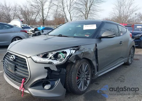 2015 Hyundai Veloster Turbo из США, поврежденный, VIN KMHTC6AE5FU237789